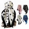 Elegant Printed Dot Print Scarf Geometric Shape Y2K Small Square Scarf Korean Hip Hop Satin Hijab Clothing Accessories