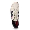 Mobus Men's Leather Sneakers, Genuine Leather, Sports, Casual, Walking Shoes, Current Model MOSEL (CREAM/NAVY, Measurement 25 Points, 0 Centimeters)