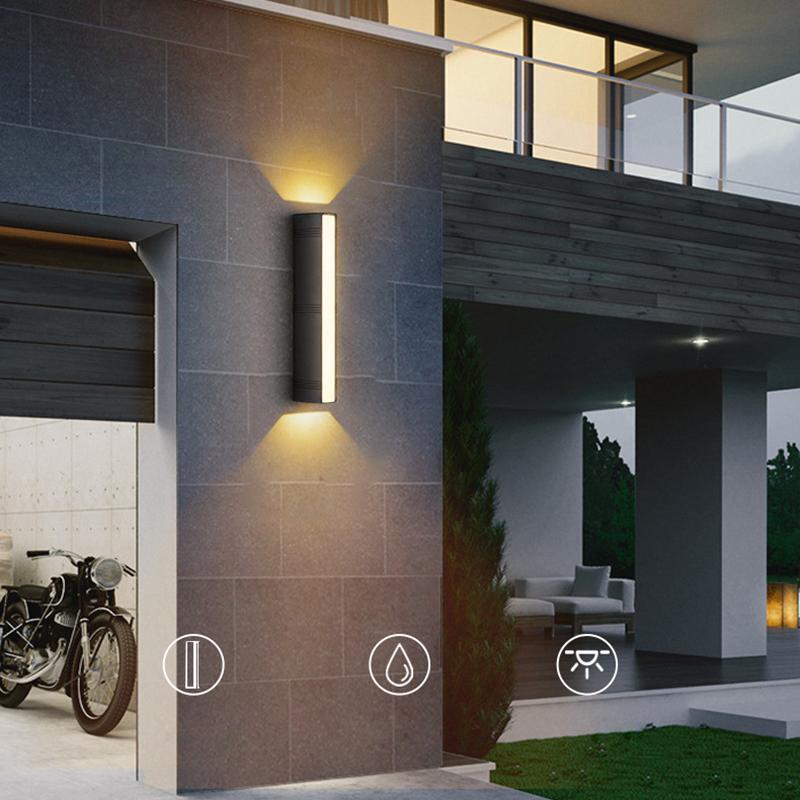 IP65 Outdoor Waterproof Wall Lamp for Stairway Corridor Courtyard Exterior Balcony Up and Down LED Wall Lights Indoor Outdoor