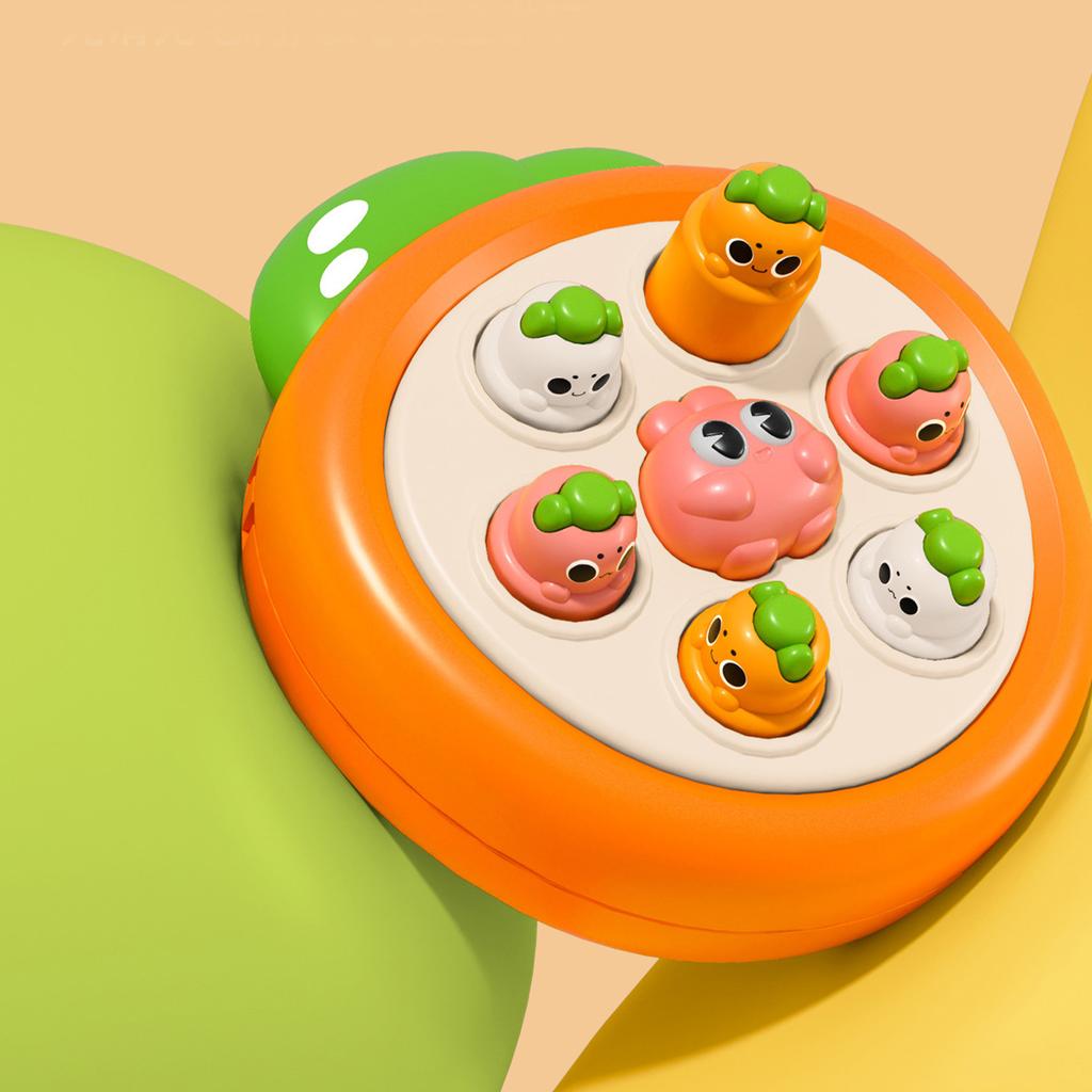 Kids Whack Toy Cartoon Radish Shaped Improve Reactivity Pounding Interactive Educational Toy