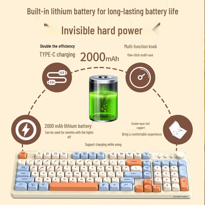 Qianxingzhe V1Pro 3-Mode Wireless RGB Mechanical Keyboard & Mouse Combo