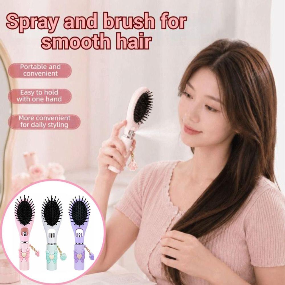 Anti-Frizz Spray Hair Brush Anti-Static Spray Massage Comb New Misting Hair Brush Daily Hair Care