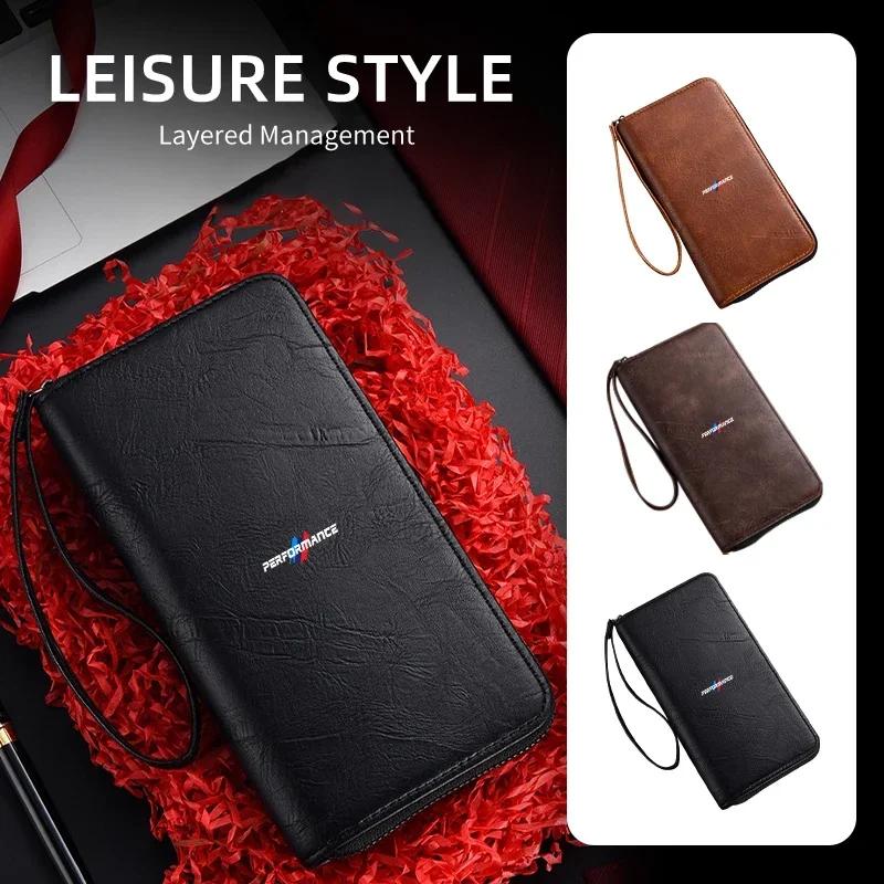 BAGC4 Car Sticker Hot For BMW For BMW PU Car Driver License Fashion Credit ID Card Holder Wallet G30 G20 M3 M5 E91 E92 E93 E36 E70 X3