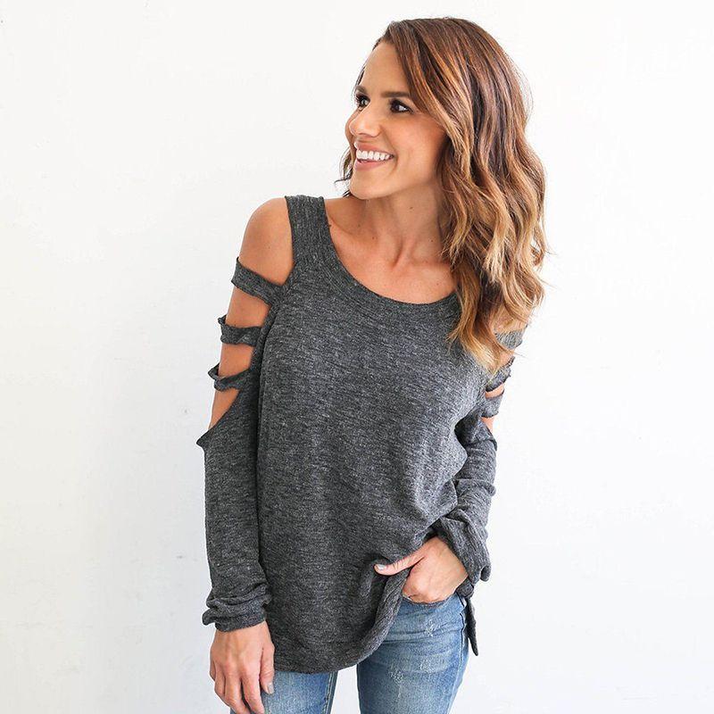 Women's Soft Breathable Long Sleeve Sexy Top T-shirt