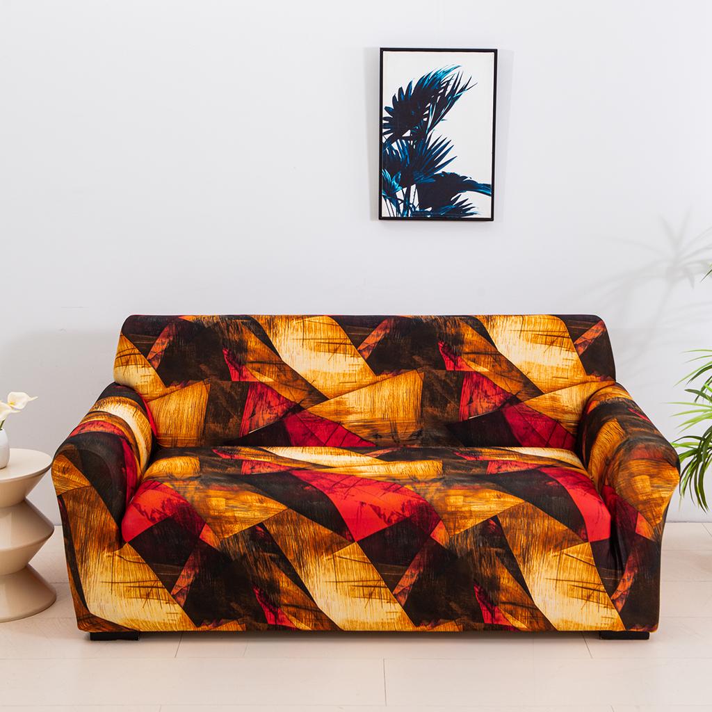 1pc Elastic Sofa Slipcover Printed Non-slip Sofa Covers Universal Furniture Protector for Bedroom Office Living Room Home Decor