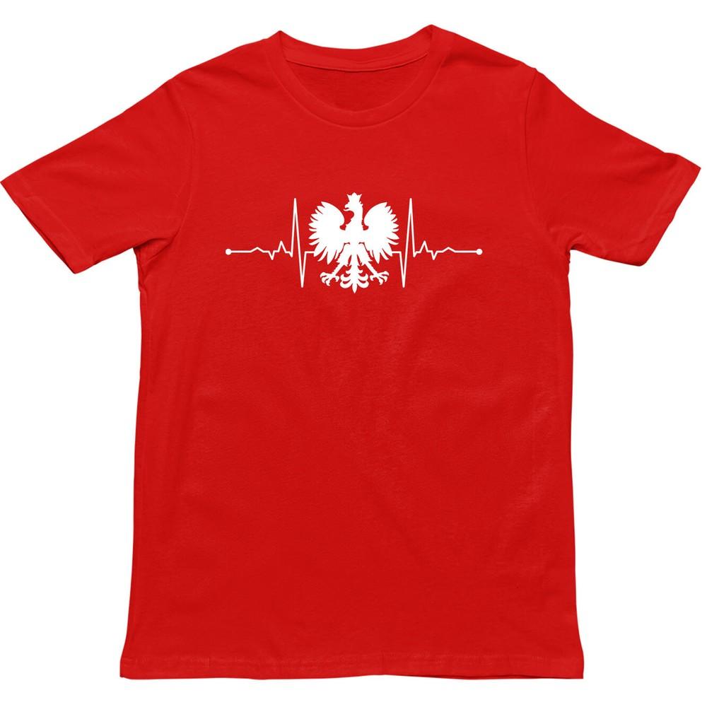 Polish Eagle Heartbeat T Shirtpoland Heritage Unisex Teepolska Pride Apparel S