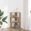 vidaXL Corner Bookshelf 3 Shelves Artisan Oak 50x50x102cm Wood Material