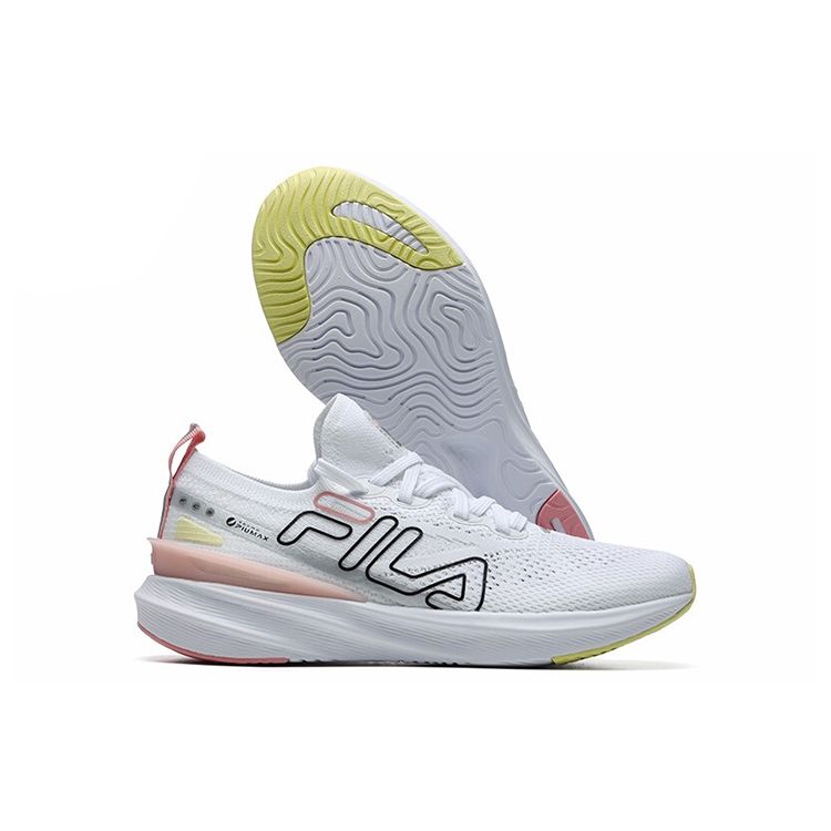 Fila Athletics Fashionable Fabric Low-Top Running Shoes Women Sneaker White A12W122202FWT