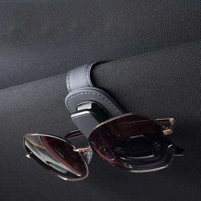 Car Glasses Clip Multifunction Sun Visor Leather Eyeglasses Clip Sunglasses Holder Clip Hanger Universal Car Accessorie