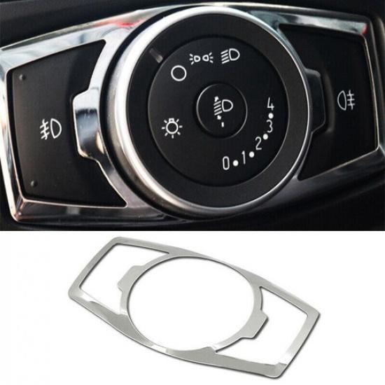 For Ford Escape 2013- Chrome Titanium Headlight Switch Control Frame Cover
