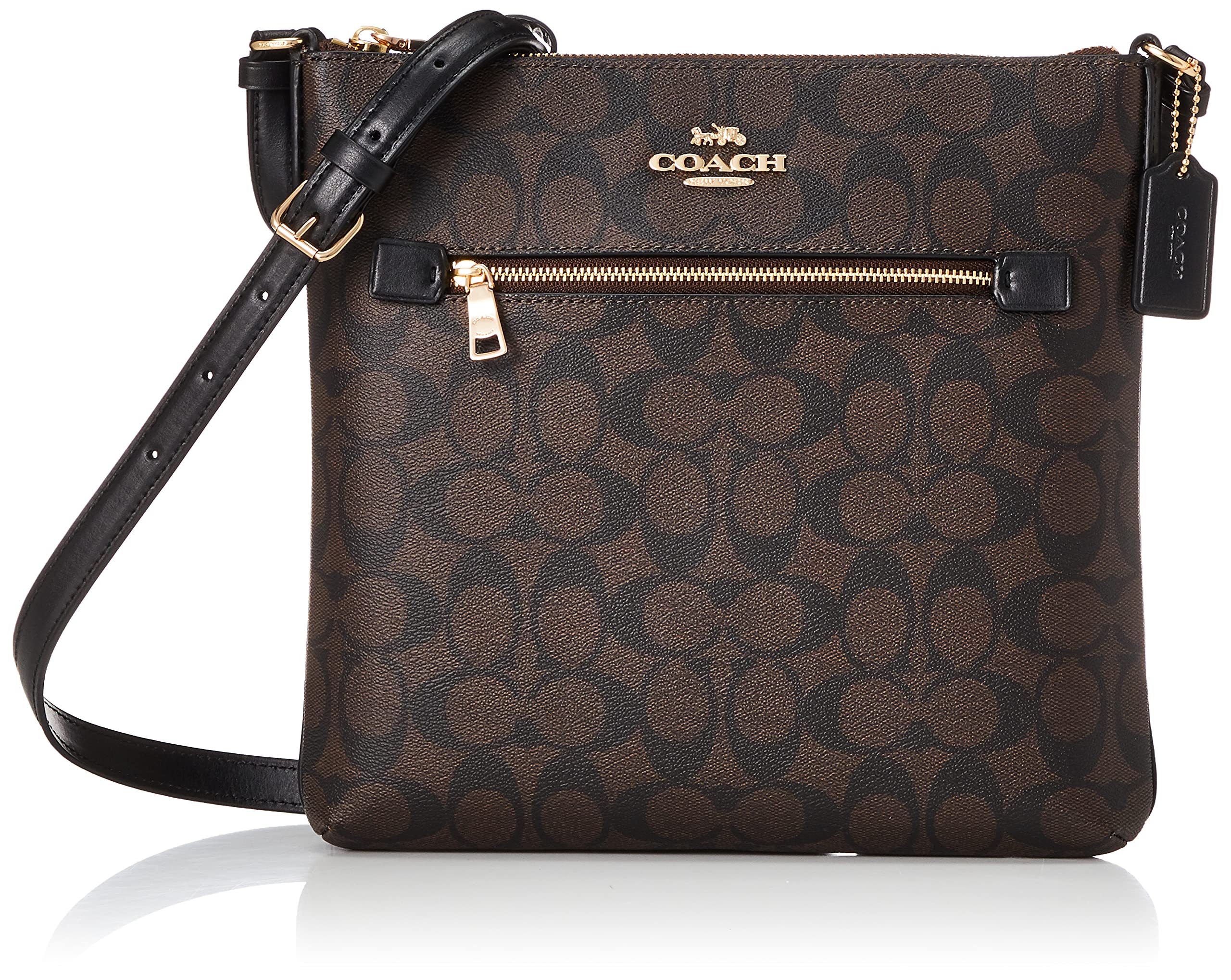

Сумка через плечо C1554 Signature [Coach] женская Im/коричнево-черная [Товар]