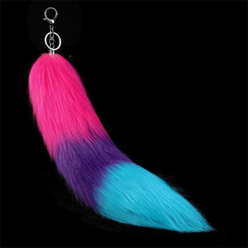 Pompoms Animal Tail Keychain Bags Charm Fur Pendant Keyring Fashion Plush Tail Keychain Bag Decor