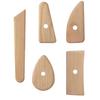 5PCS/set Wood Pottery Clay Tool Plasticine Sculpture Molding Carving Tools For Handmade Crafts For Ceramic & Art Crafting