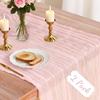 2 Pack Pink Cheesecloth Table Runner, 10Ft Boho Gauze Cheese Cloth Table Runners for Wedding, Party, Dinner, Baby Shower, 120 Inches Long Table
