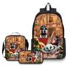 Printed Backpack Wooden Stick Man Shanhaijing School Bag Pencil Case