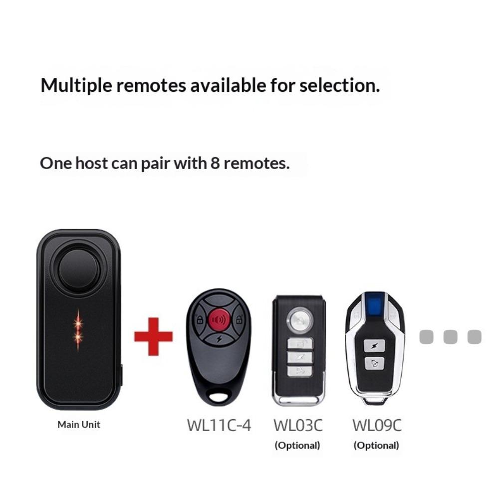Car Bicycle Vibration Anti-theft Alarm, Outdoor Waterproof Remote Control Mountain Bike Large Volume Alarm