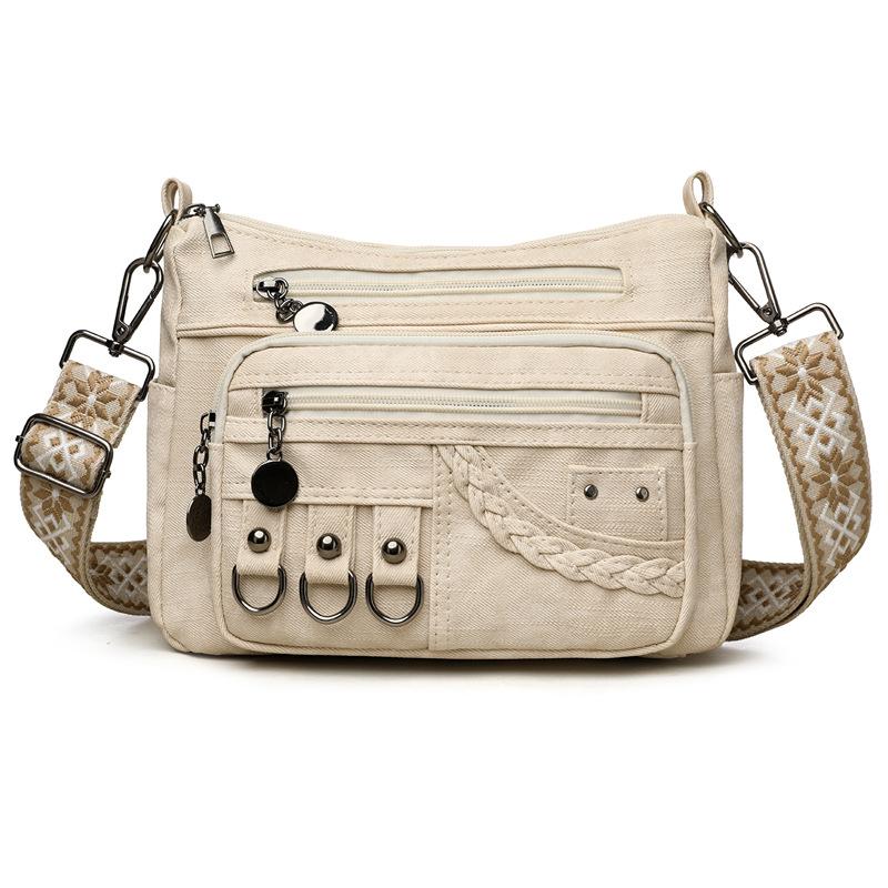 

Новая модная плетеная сумка-мессенджер большого размера, простая многосекционная женская сумка большой вместимости из мягкой кожи