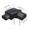 PDU Power Cable Adapter IEC320 C8 to C13 Figure 8 Male to Female IEC Right Angle Female Socket for Electronics