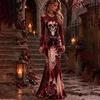 2025 Halloween European & American Skull Skeleton 3D Print Bodycon Skirt