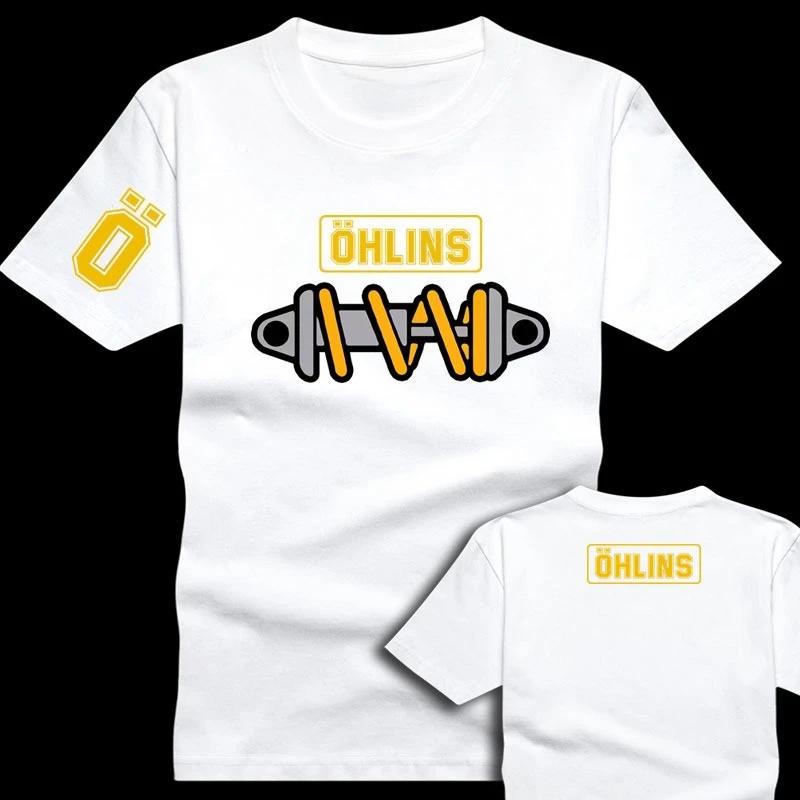 2026 Amazing Tees Unisex Ohlins Shock Suspension Car Motorcycle Sport Racing T Shirt Summer Casual Oversized Unisexs Short Sleeve