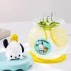For Sanrio Hello Kitty Kuromi Melody Glass Cup Honey Cant-Shaped Water Cup for Kids 420ml Coffee Mug with Cartoon Silicone Lid