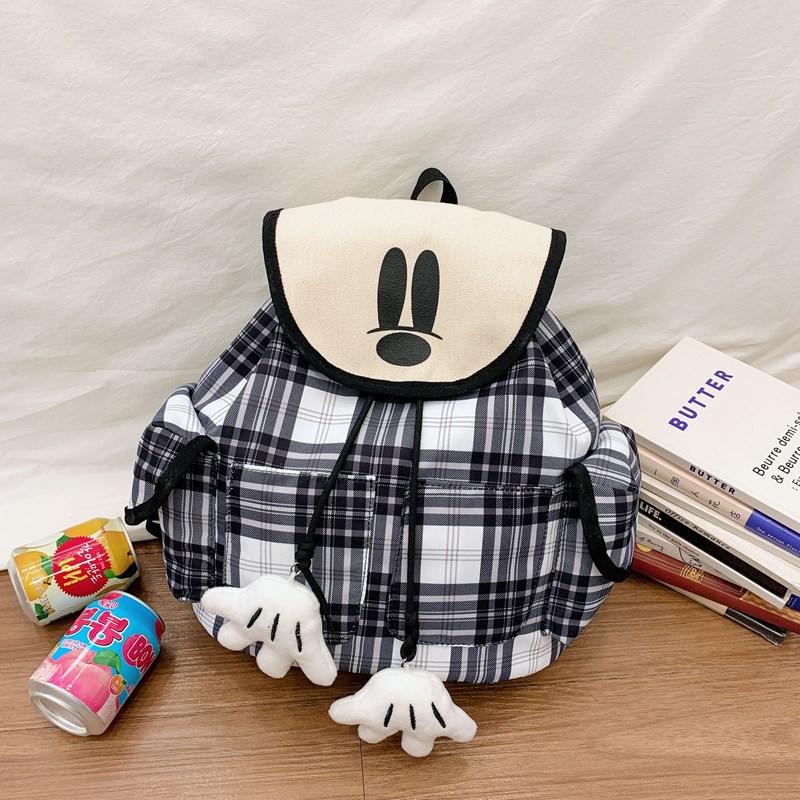2024 Plaid Mummy Bag: Cute, Large-Capacity Parent-Child Backpack for Students