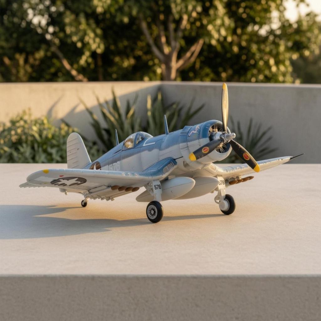 F4U Corsair Model Realistic Toy Vibrant for Bookshelf