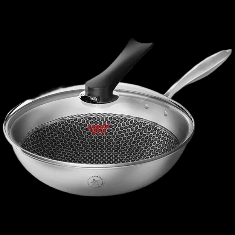 Kangbach 304 Stainless Steel Honeycomb Non-stick Wok