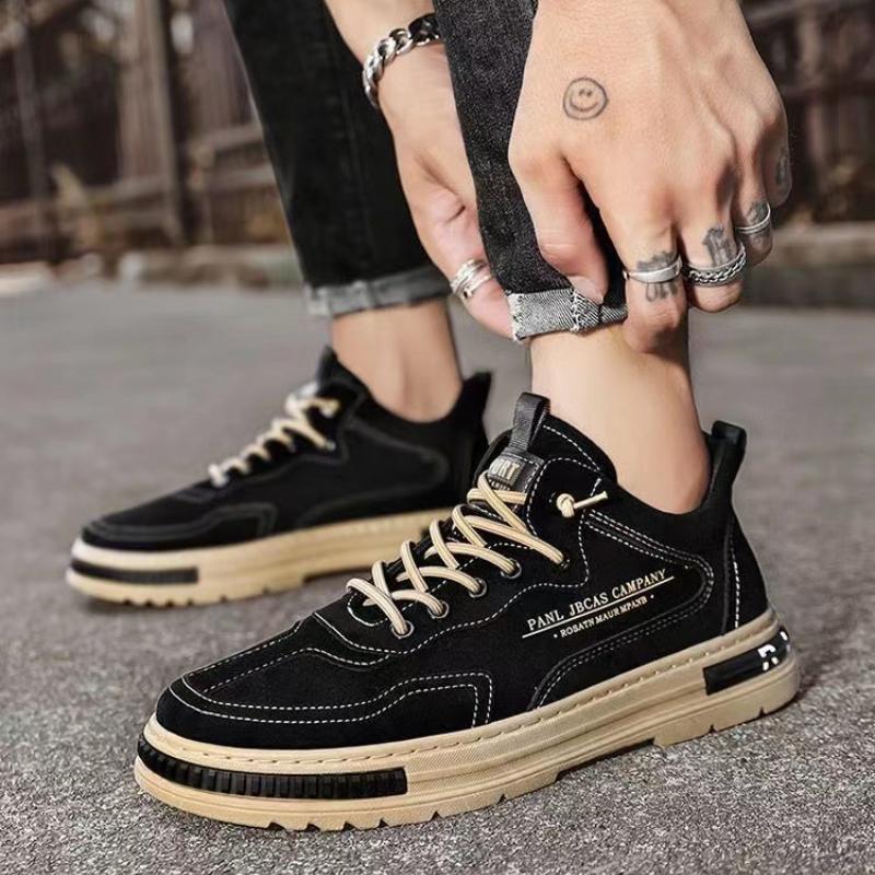 Fashion Trend Men Sneakers Outdoor Non-slip Hiking Shoes for Men Comfortable Casual Work Shoes Luxury Platform Men Ankle Boots 2024 New