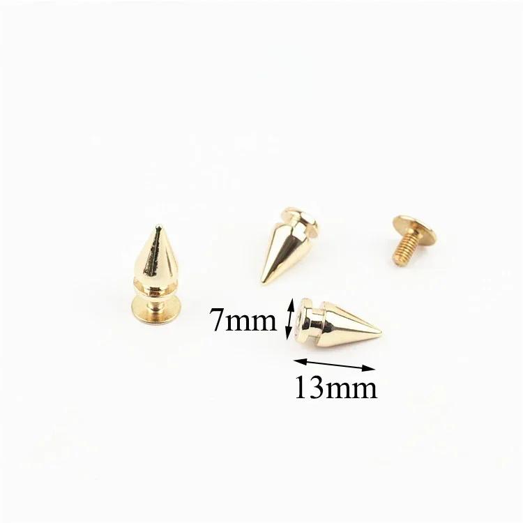 5/10/20Pcs Meetee Metal Punk Rivets Screwback Cone Studs Spikes for Leather Crafts Garment Rivet Bag Decor Nails DIY Accessories