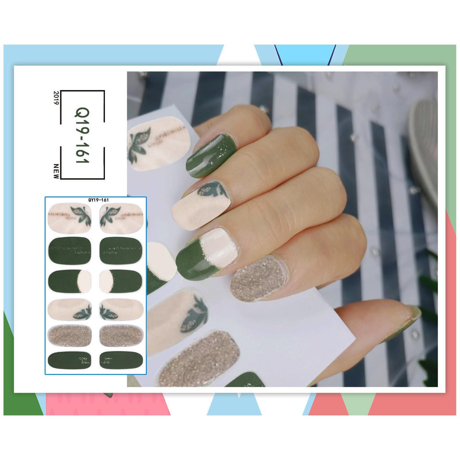 

Lattice Nail Sticker Color Glitter Nail Polish Sticker Full Sticker