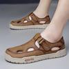 Men Hiking Sandals Outdoor Khaki Roman Wide Palm Athletic Casual Walking Closed Toe Sport Sandals Beach Shoes Large Size