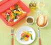 World Create ViV Silicone Steamer, Microwave Steamer, Quattro Paprika Red 59622