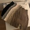 Damen Winter-Shorts, gestrickt, hohe Taille, elastisch, einfarbig, hält warm, schützt vor Witterung, Basic-Shorts für den täglichen Gebrauch zu Hause und mehr