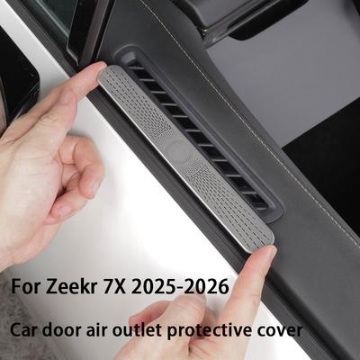 For Zeekr 7X Stainless Steel Door Air Outlet Protective Cover Air Conditioning Air Outlet Anti-blocking Cover Protects Car Inter