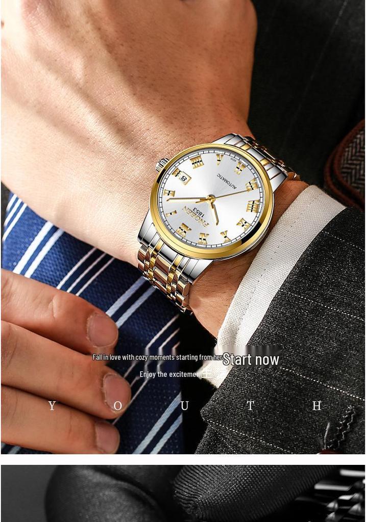 Orologio Meccanico Automatico Impermeabile da Uomo Fenzun 2020 con Calendario Vuoto