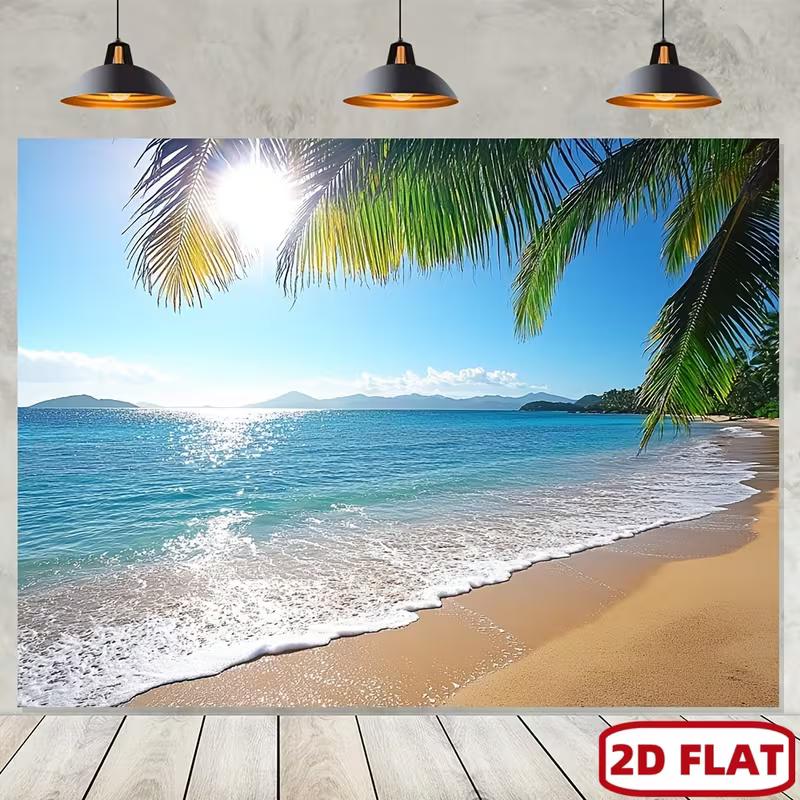 2D Bright Sunny Tropical Island Holiday Wall Tapestry 47.2x31.5inch/120*80cm