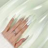 Handmade Luxury Cat Eye Diamond Gradient Champagne Party Nail Art Tips