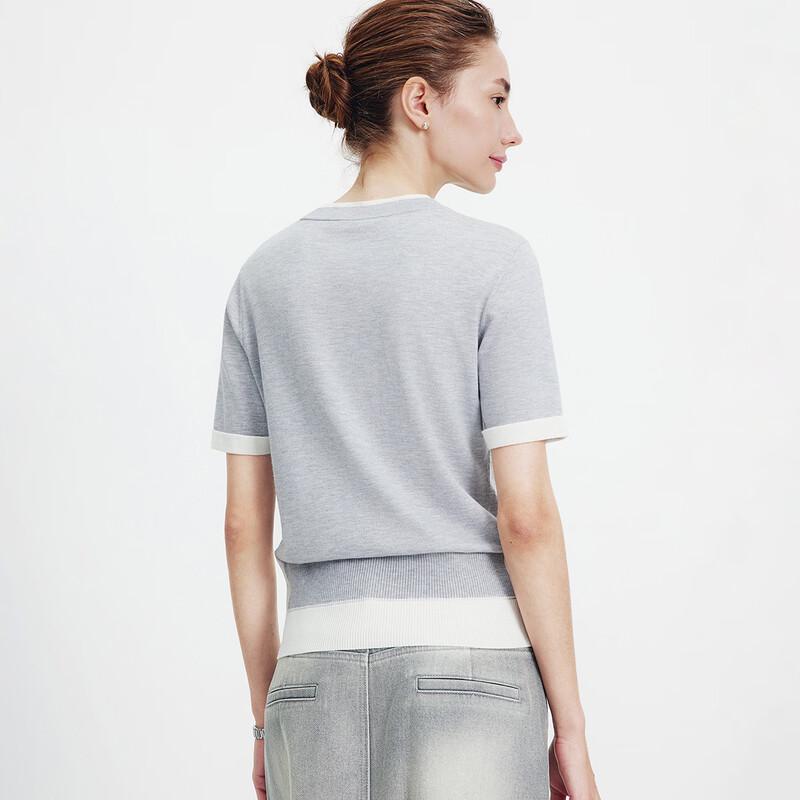 Navicar Women's Faux Two-Piece Knit T-Shirt