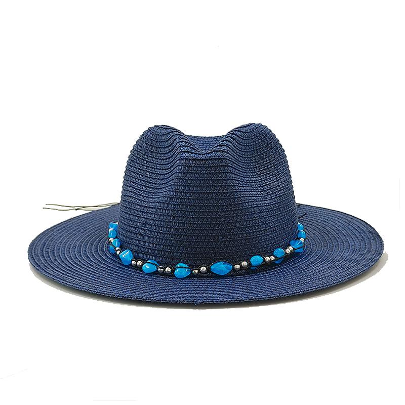 Summer Straw Hat Fashion Simple Hat For Men Women Wide Brim Jazz Hat Casual Classic Sun Hat Foldable Travel Beach Hat
