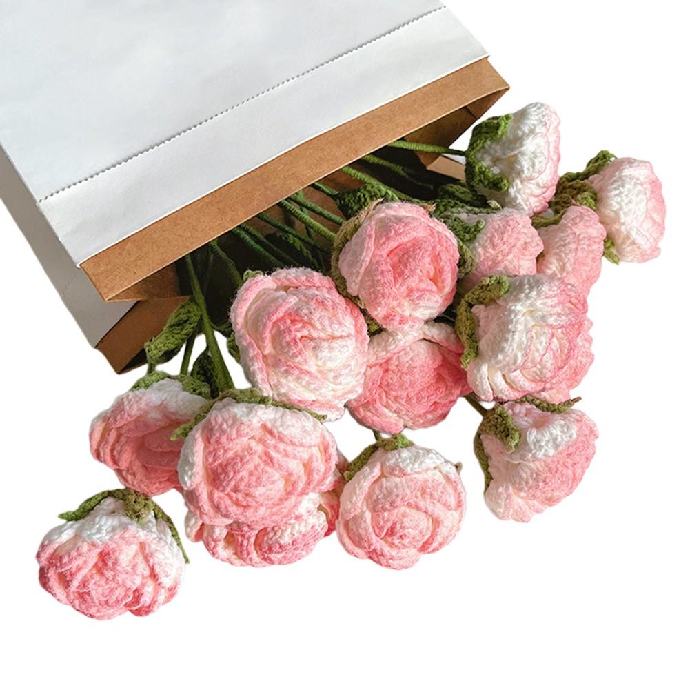 

Красивый букет из роз ручной работы из хлопкового материала для особых моментов pink