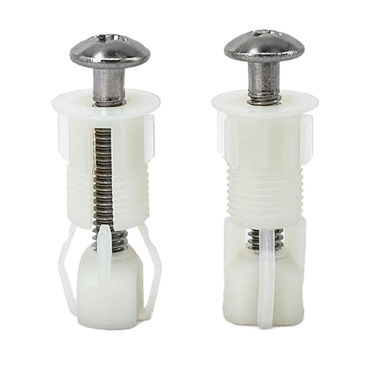 Nylon and Stainless Steel Toilet Seat Cover Hole Screws Easy to Install, 2PCS