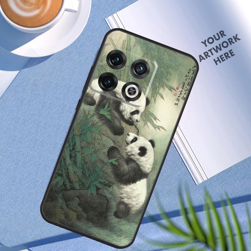 Panda Animal Cute Bear Case For OnePlus 12 12R 11 9 10 Pro 10R 9R 8T 10T Nord 3 CE 2 Lite 2T CE4 N10 N20 N30 Cover
