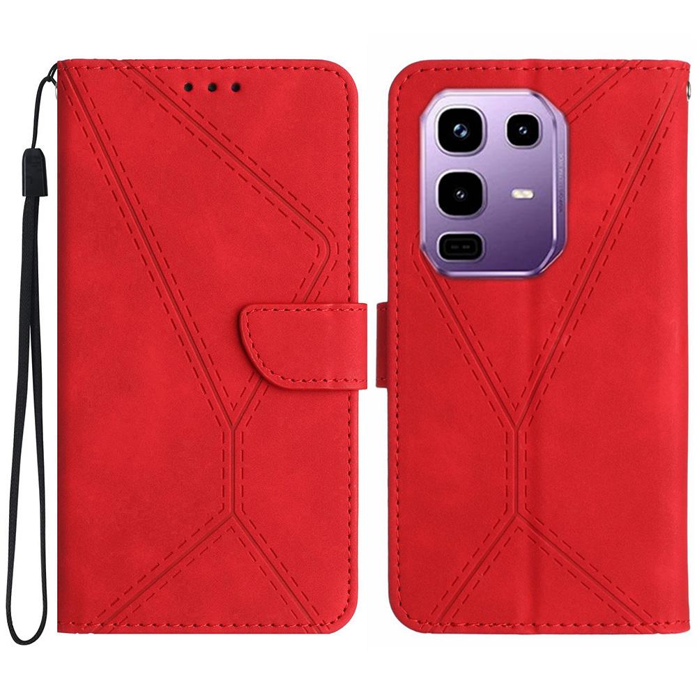For Infinix Note 50 Pro 4G/50 4G Case Skin Touch Lines Imprinted PU Leather Flip Phone Cover