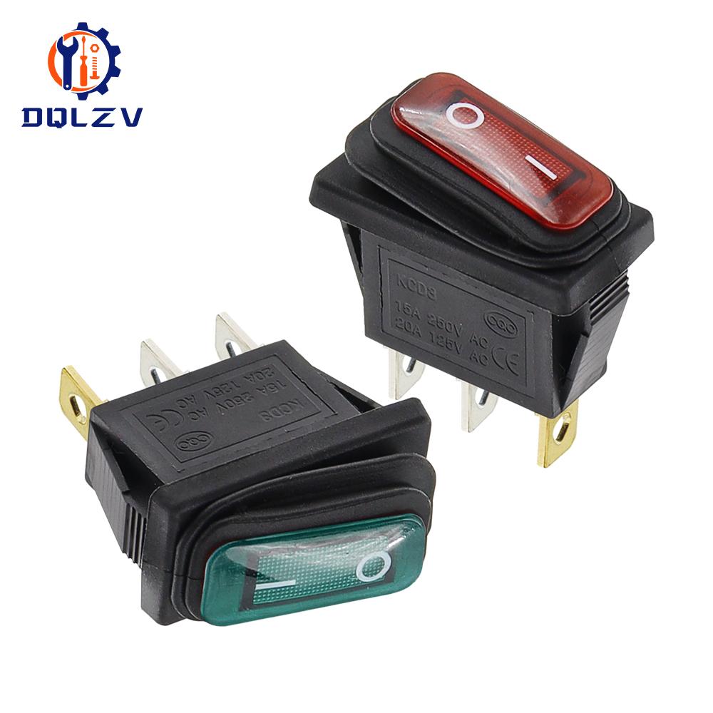 KCD3 Waterproof Rocker Switch ON-OFF/ON-OFF-ON 3Pin,2/3 Position,Electrical Equipment With Lighting Power,16A 250VAC/20A 125VA
