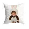 Cute Mmonchhichiss  Pillow Case Square DoubleSided Printing Short Plush Sofa Cushion Cover Bedroom Bedside Pillow