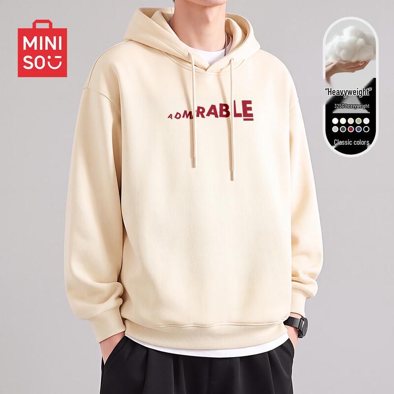 MINISO Men's Oversized Heavyweight Hooded Sweatshirt