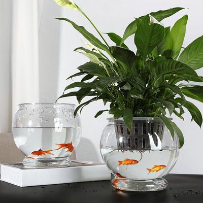 1PC Hydroponiczny wazon Mini wazon Przezroczysty hydroponiczny doniczka na kwiaty Akwarium Bezglebowa doniczka na rośliny Samonawadniająca