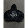STREETRICH Y2K Gothic Unisex Hoodie Casual Chic Fashion Loose Fit Letter Print Basic Cardigan Sweatshirt Rock Punk Hip Hop Retro Streetwear
