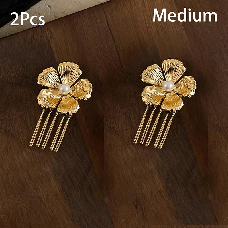 

2/3 шт. Роскошный гребень для волос с жемчужными цветами во французском стиле для женщин, ретро, дворцовый, роскошный, благородный, элегантный, модный аксессуар для волос A2